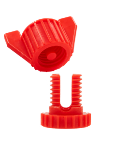 Eletor OEM NS 52-222 RED Twisted, plastic nylon butterfly clamp, rope diameter: 5 mm, for air intake system, ventilation in livestock buildings, hen houses, pigsties, barns, rope ventilation flaps