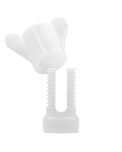 Eletor OEM NS 47-162 WHT Twisted, plastic nylon butterfly clamp, rope diameter: 4,6 mm, for air intake system, ventilation in livestock buildings, hen houses, pigsties, barns, rope ventilation flaps