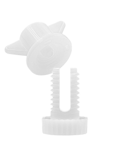 Eletor OEM NS 39-205 WHT Twisted, plastic nylon butterfly clamp, rope diameter: 4 mm, for air intake system, ventilation in livestock buildings, hen houses, pigsties, barns, rope ventilation flaps